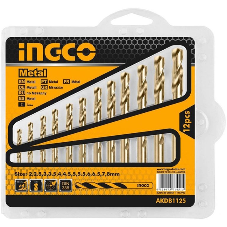 خرید ست مته فلز ۱۲ عددی اینکو مدل AKDB1125