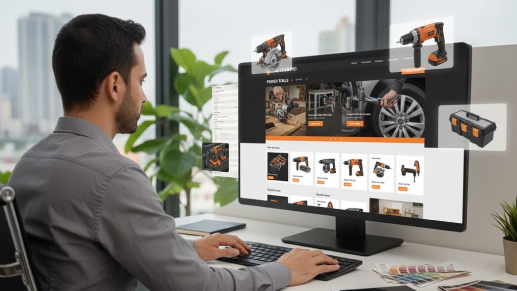 طراحی سایت ابزار آلات