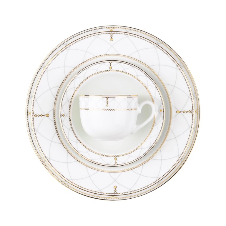 سرویس پذیرایی کامل 102 پارچه چینی زرین مدل رومانا ایتالیا اف 12 نفره