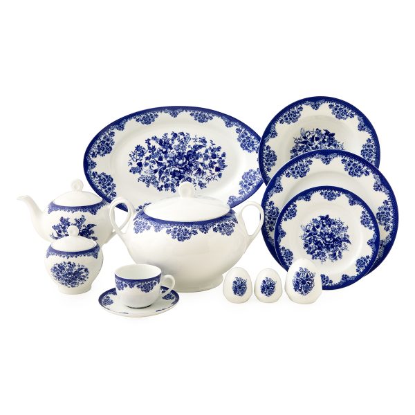 سرویس پذیرایی کامل 102 پارچه چینی زرین مدل 12 نفره فلورانس