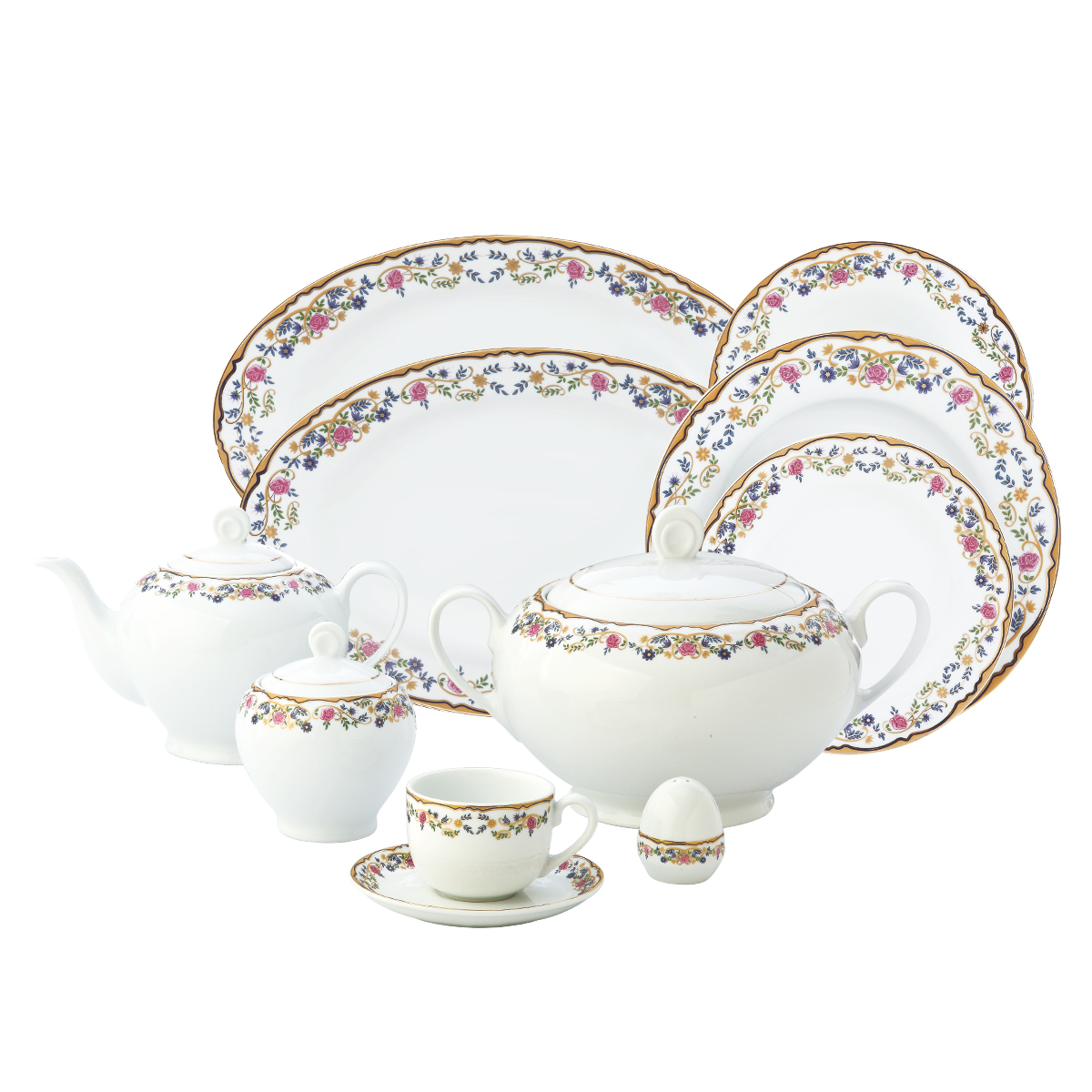 سرویس پذیرایی کامل 102 پارچه چینی زرین مدل 12 نفره گلستان سرویس پذیرایی کامل 102 پارچه چینی زرین مدل 12 نفره گلستان