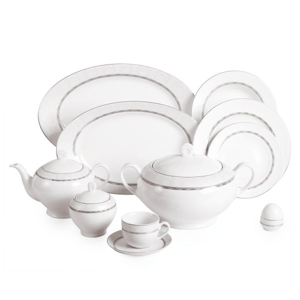 سرویس پذیرایی کامل 102 پارچه چینی زرین مدل 12 نفره هدیه پلاتینی