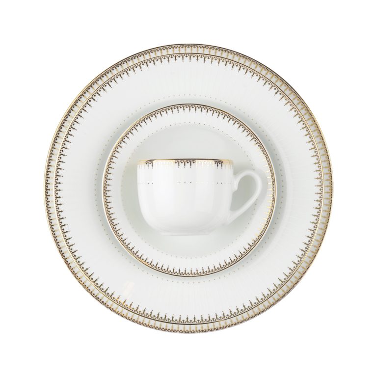 سرویس پذیرایی کامل ۱۰۲ پارچه چینی زرین مدل ۱۲ نفره سپیدار