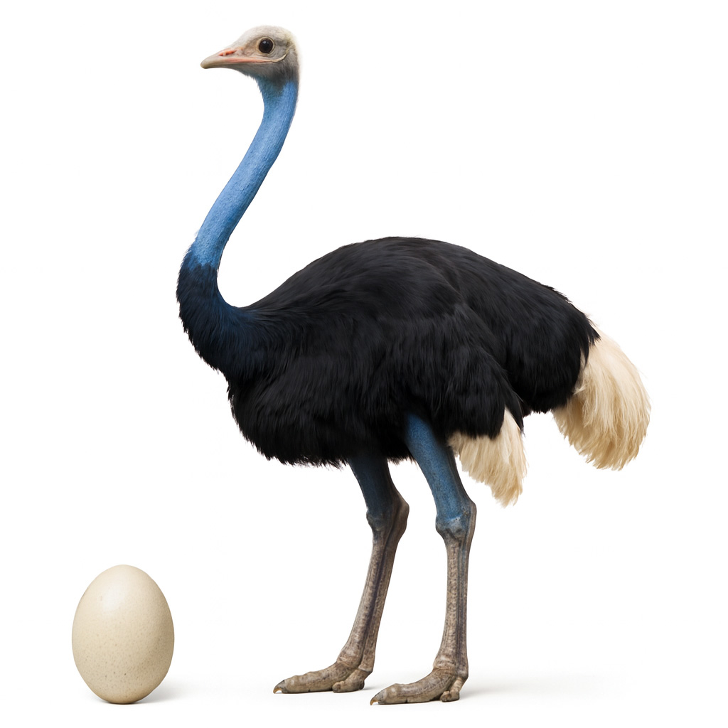 تخم نطفه دار شترمرغ گردن آبی تخم نطفه دار شترمرغ گردن آبی